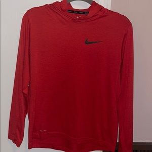 Red Nike hoodie